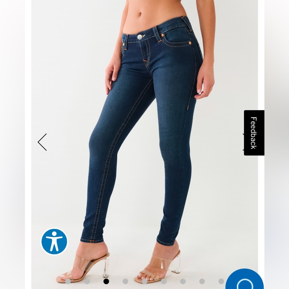 True Religion Halle Super Skinny Destroyed Jeans